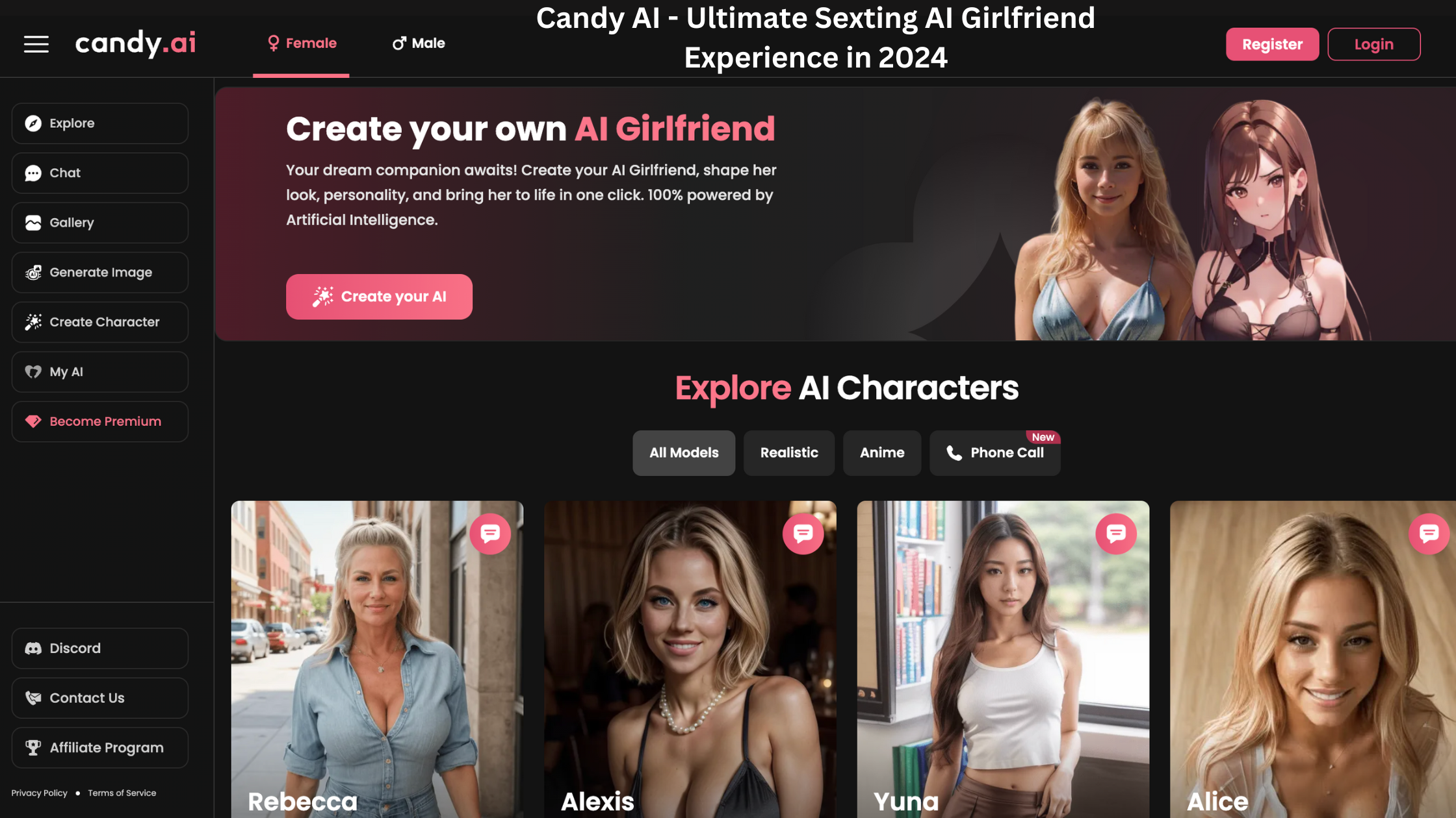 Candy AI - Ultimate Sexting AI Girlfriend Experience 2024